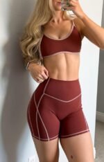 Color-Blocked Thin-Strap Sports Bra (Removable Pads) - Image 2
