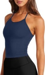 Women's Seamless Long Sports Vest Bra with Thin Straps - Image 2