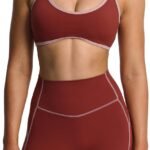 Color-Blocked Thin-Strap Sports Bra (Removable Pads)
