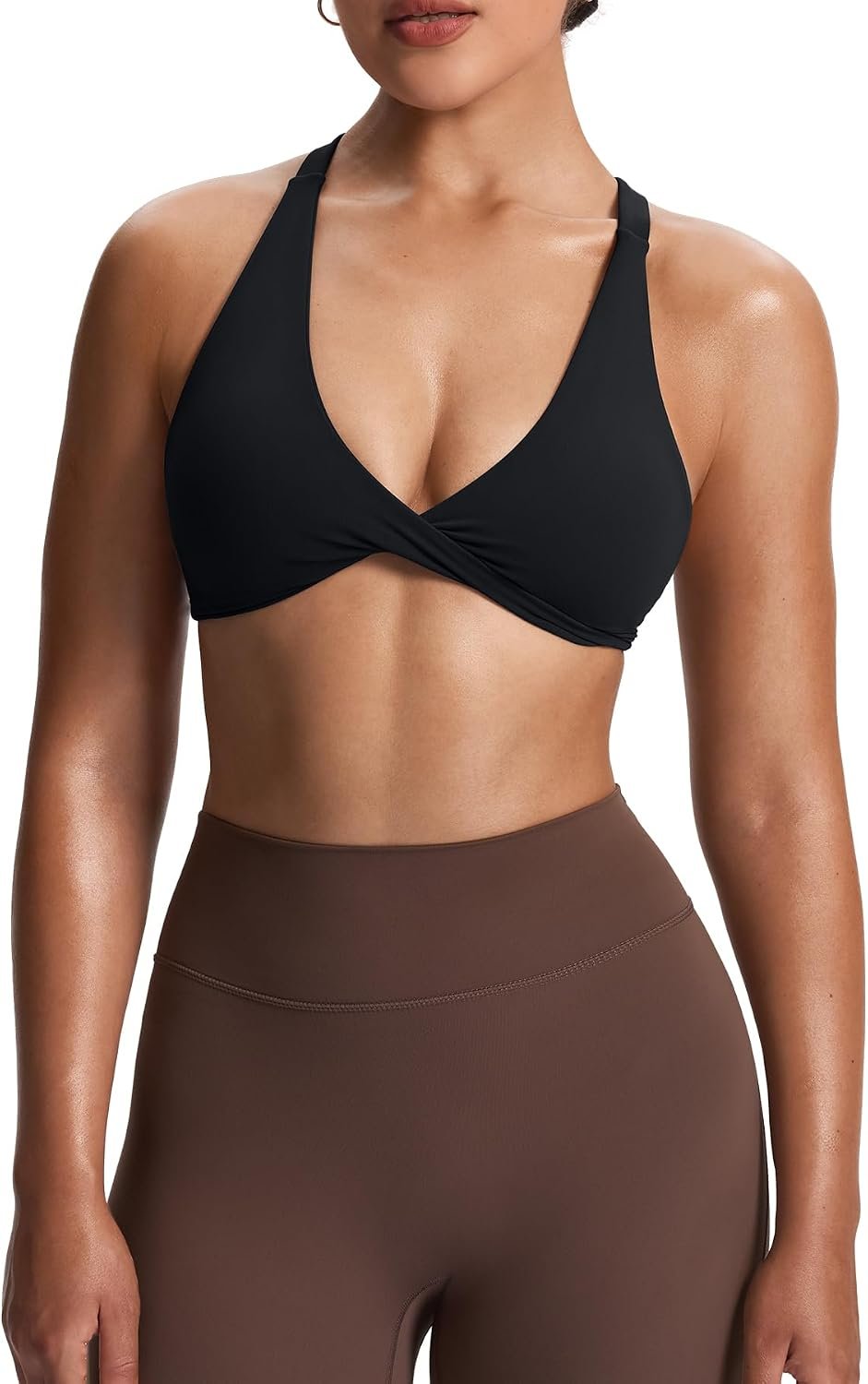 61iSBYvOXRL._AC_SL1500_.jpg Women's Low-Intensity Sports Bra (Front Twist and Cross Straps) - Image 1