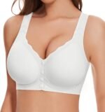 Women's Seamless Front-Close Wire-Free Push-Up Jelly Bra