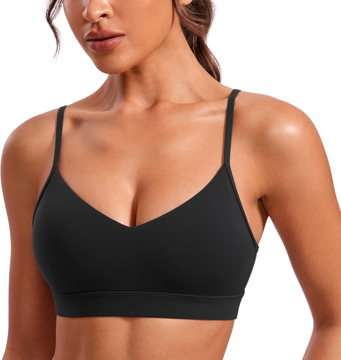 715P59J3O-L._AC_SL1500_.jpg V-Neck Sports Bra (Light Support, Removable Pads) - Image 1