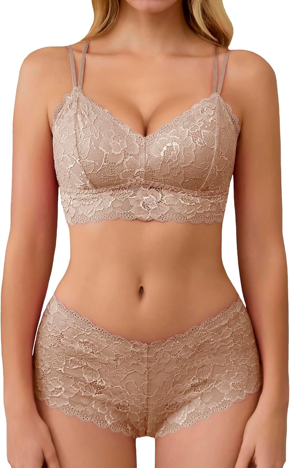 71WOcjYByfL._AC_SL1500_.jpg Sexy Lingerie Set for Women Lace Bra and Panty Set 2 Piece Lingerie Set Exotic Lingerie Sets - Image 1