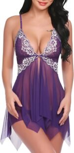Women's front-closure lace V-neck bodysuit - Image 2