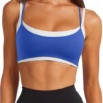Double-Layer Thin-Strap Sports Bra (Fitness/Yoga Vest Style)
