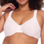 Women's Sheer Leaf Pattern Bra for Smaller Bust